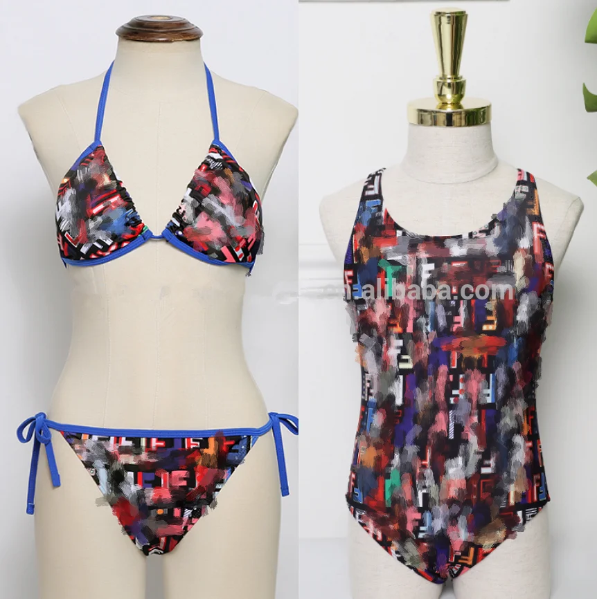 

2021 Baby Girls Bikini Toddler Children Designers Kids Swimsuit YUNTI Mother and Daughter Family Matching Swimwear, Picture