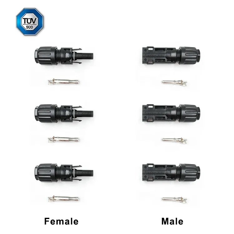 

IP68 Waterproof TUV approved 40A 1500V dc solar mc wire connectors for solar energy system