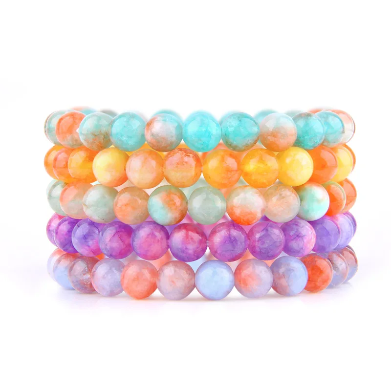 

New Arrival Beautiful Fashion Handmade Colorful Natural Stone Beads Bracelet for Women Jewelry