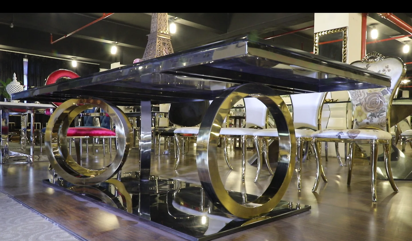 
Big size 12 seater luxury royal style dining table and chairs set 