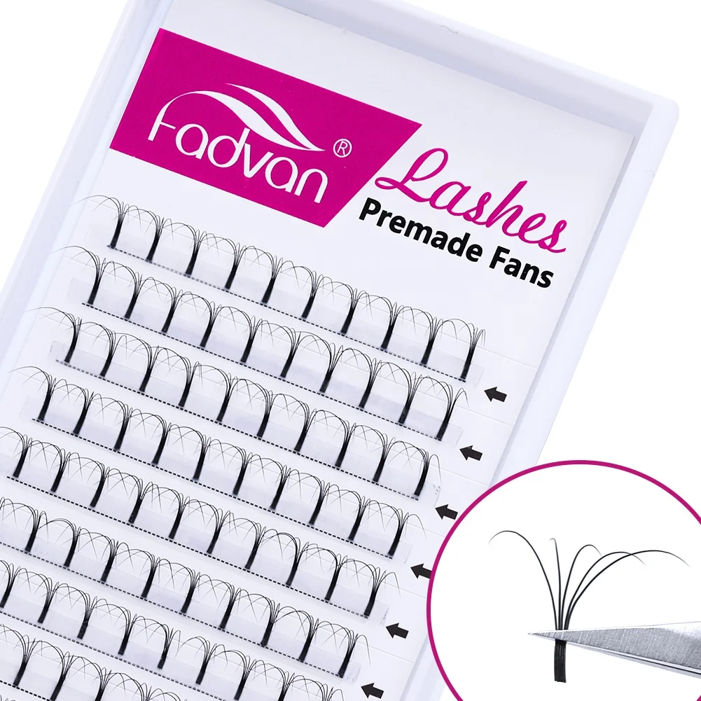 

Premade Lashes 0.07 0.10 Private Label Pre Made Silk Individual Short/Long Root Volume Lashes Extension Premade Fans Cilia Lash