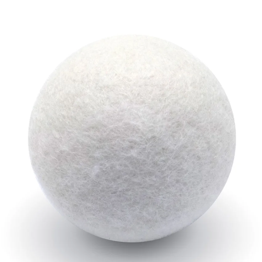 

Eco-Friendly Wool Felt Ball 3mm Wool Wash Ball Unbleached Wool Dyer Ball, Nature white