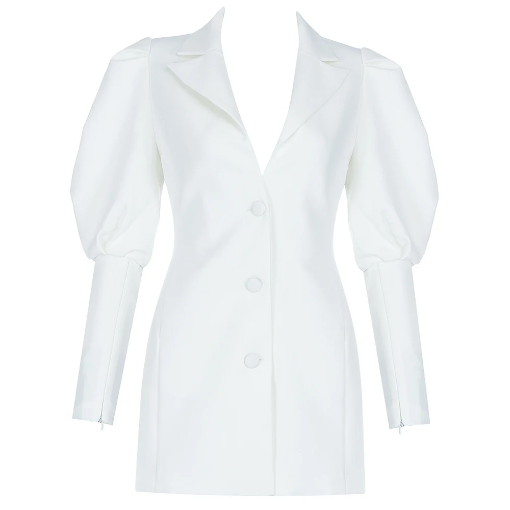 
A3353 New Arrivals High Quality Women White Long Sleeve V Neck Elegant Austrtalian Style Mini Casual Dress 