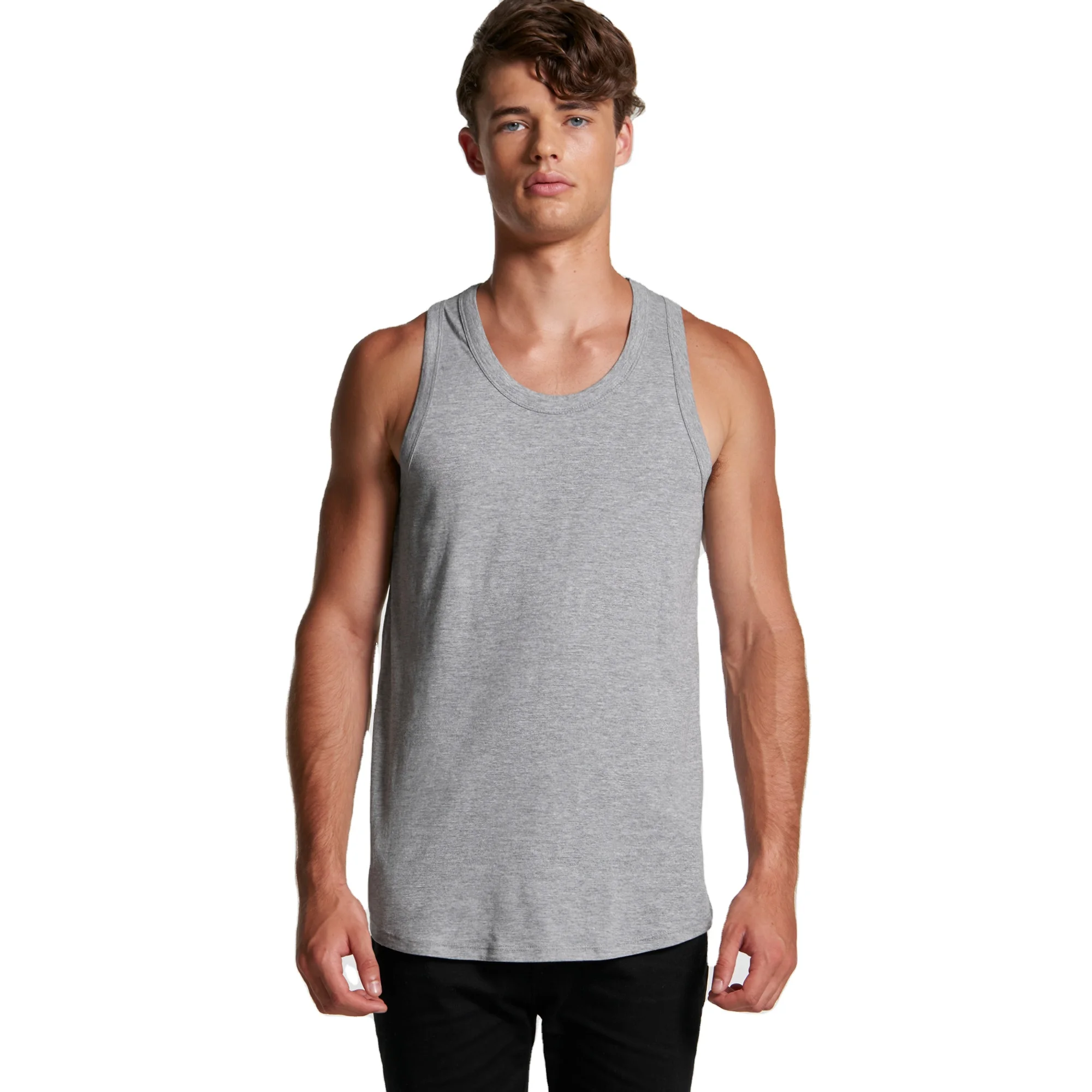Custom Print 100%Cotoon T-shirt Sportswear Gym Private Label Tank Top Men's Undershirt Sports Tank Top a Sleeveless T-shirts