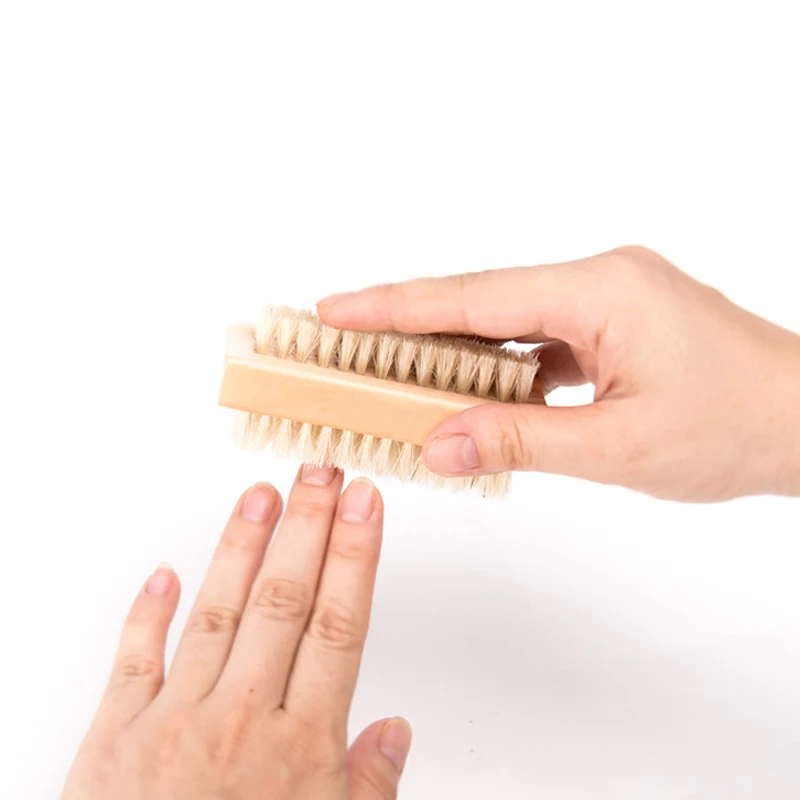 

Factory Supply Custom Logo Double Side Cleaning Brush Washing Hand Boar Brislte Nail Brush