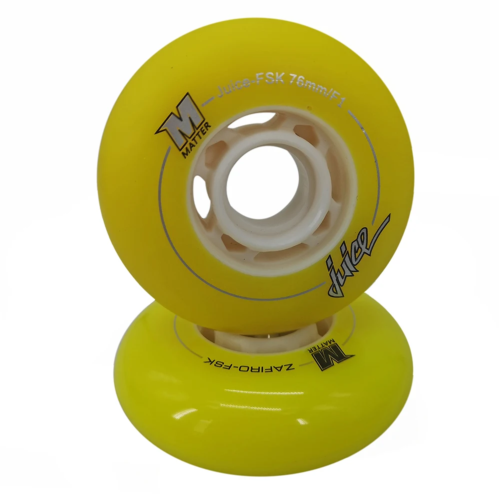 

Inline speed skating wheel 72mm/76mm/80mm High rebound roller skate wheels, Yellow/blue