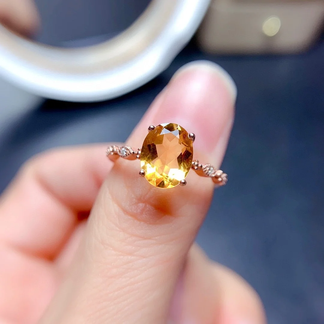 

Fashion Yellow Crystal Zircon Diamonds Gemstones Rings for Women Fine Jewelry Trendy Accessory, Picture shows