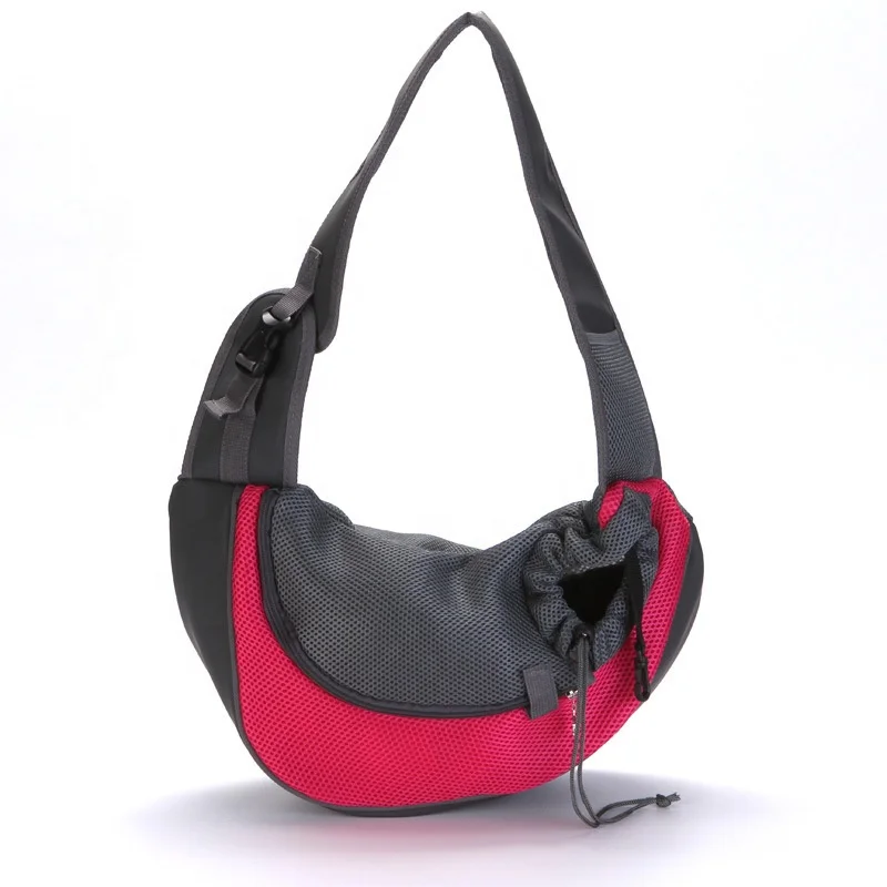 

Fyzlcion Breathable Mesh Outdoor Travelling Safety Foldable Durable Pet Carrier Shoulder Bag with Adjustable Padded Strap