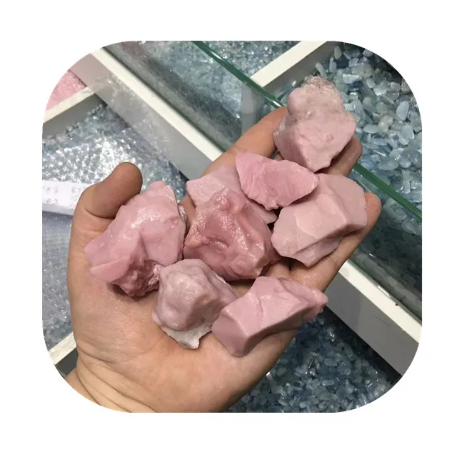 

wholesale raw crystals healing stones natural pink opal Crystal rough stone for fengshui