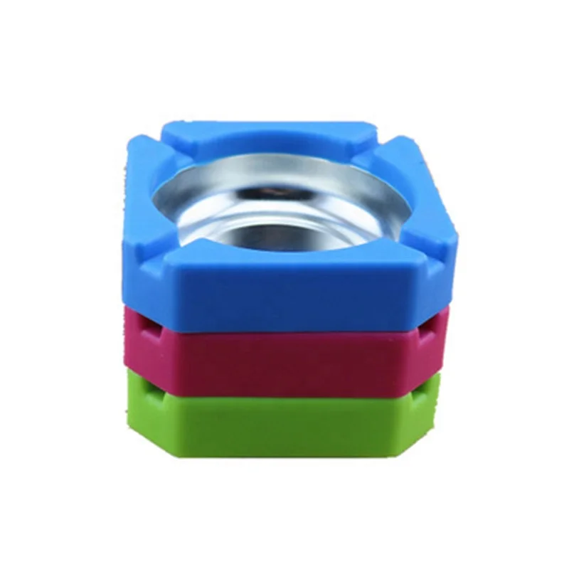 

Colorful Corrosion Resistance Metal Folding Ashtray, Rose/green/blue