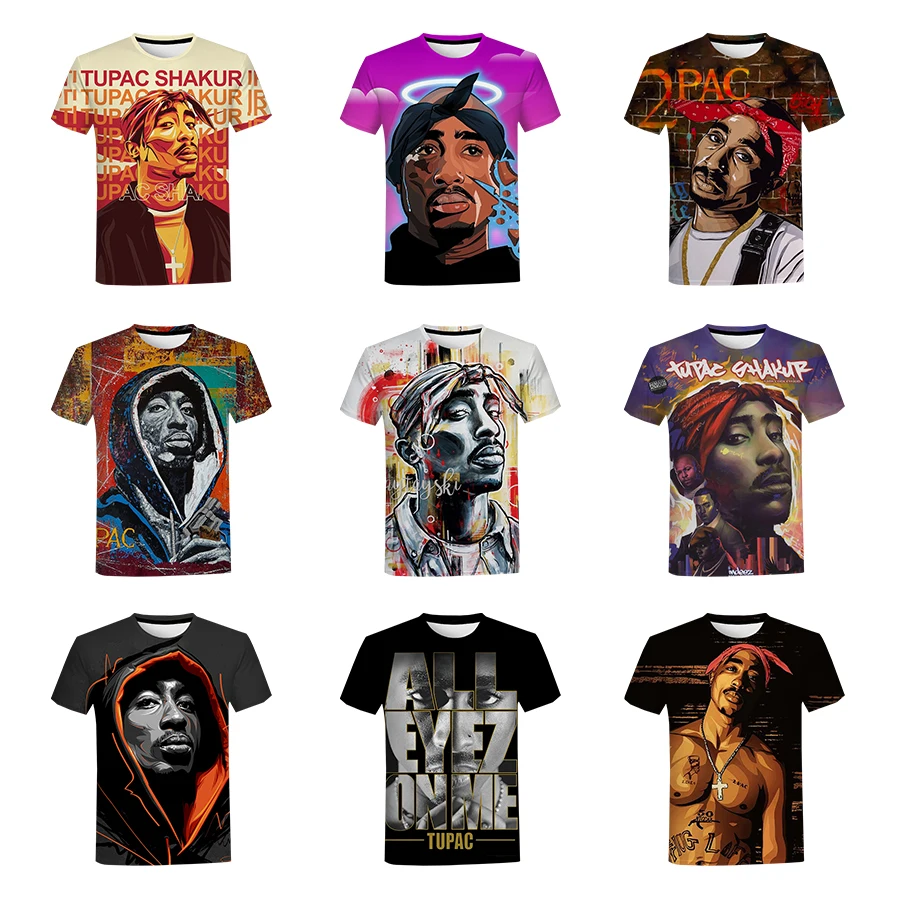 

New Arrival T-shirt 2PAC 3D Print Streetwear Rapper Hip Hop T Shirt Men Women Sport Casual Tees Tops Tupac Male Tshirt Clothing