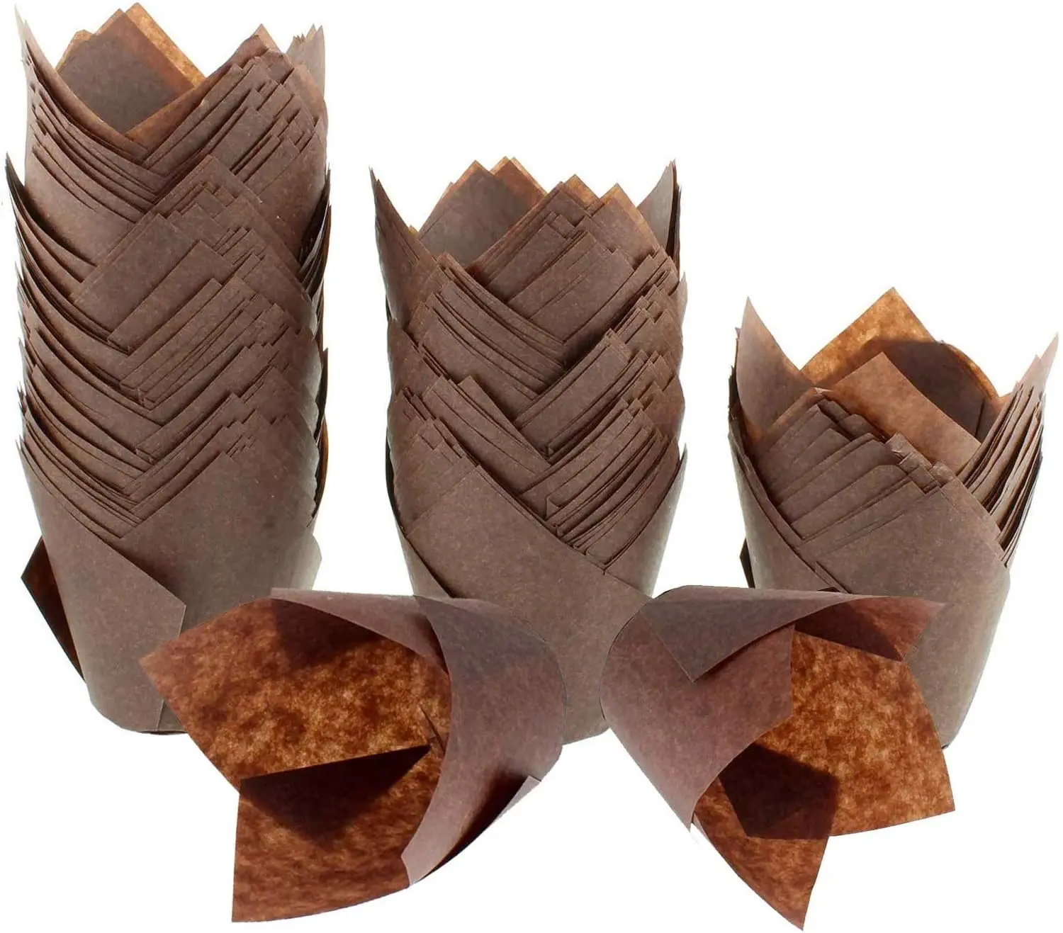

Royal Brown Tulip Style Baking Cups, Large, Case of 2000, Customized color