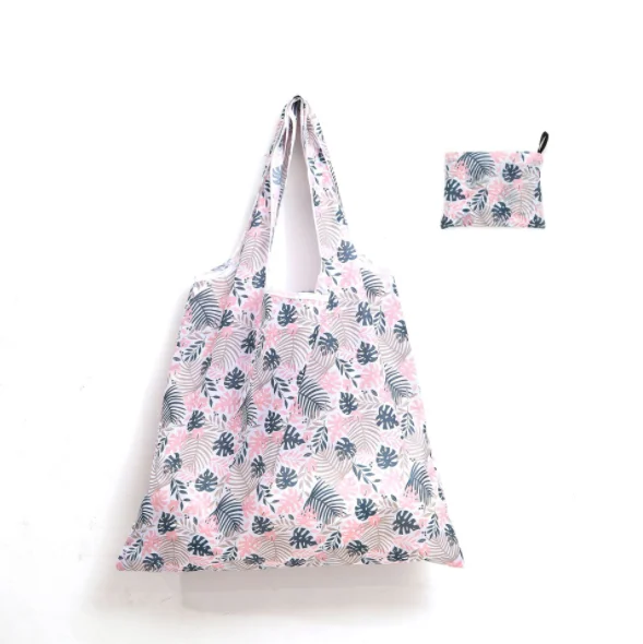 

Custom eco recycle nylon foldable grocery tote bag polyester reusable folding shopping bag, Customized color