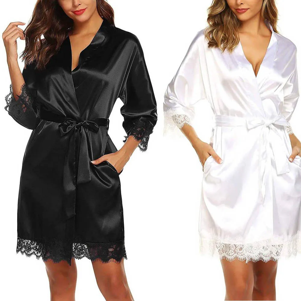 

Beta original design pyjamas plus size ladies sleepwear Bridesmaid Pajama party polyester robe, Customized color