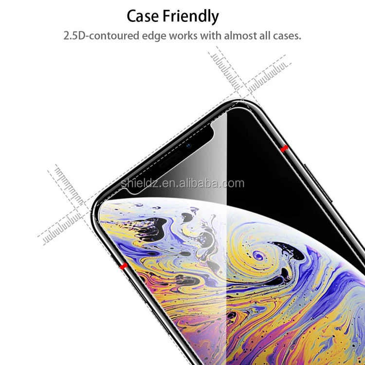 Glass Protector 2 Pack For iPhone 11 Pro Max 2019 6.5'', For iPhone XS MAX Tempered Glass With Easy Installation