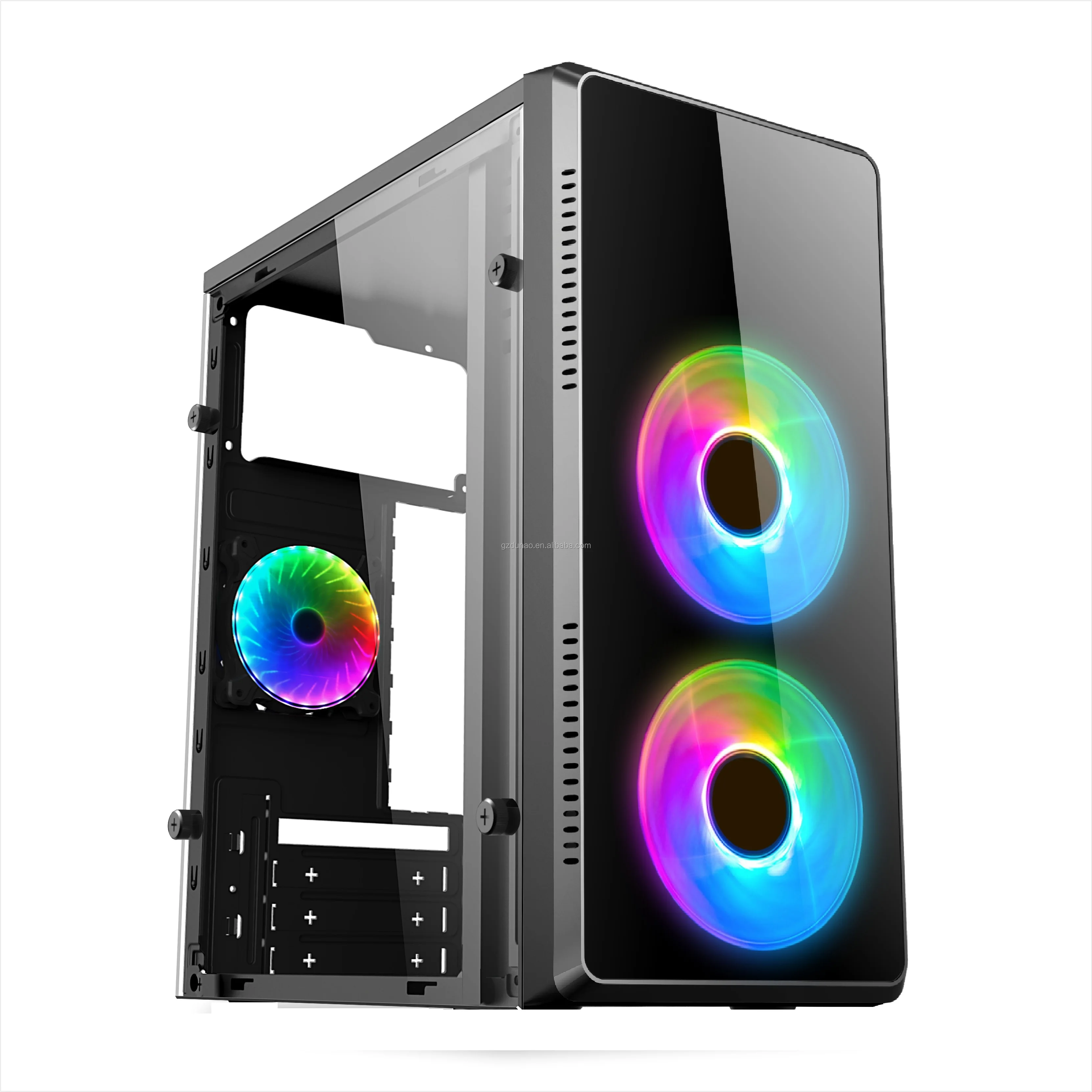 

Hot sale wholesale mid tower micro case pc gamer computer cases towers for computer pc case factory outlet, Black