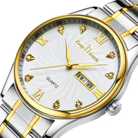 

2019 wholesale mens watch luxury stainless steel quartz calendar watches
