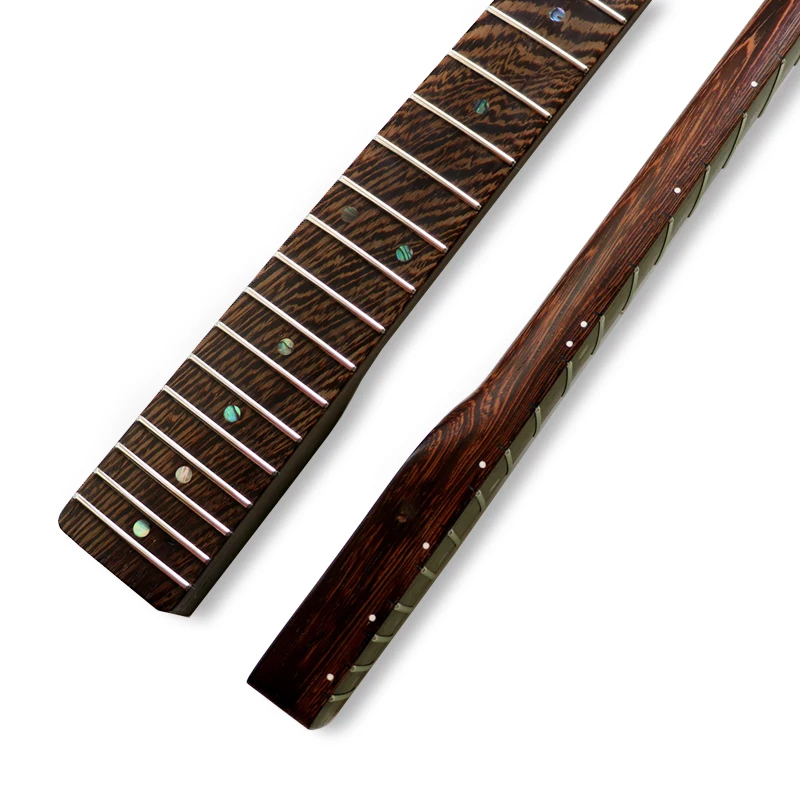 ST Wenge Guitar Neck 9.5 Inch Radius 22 Frets Neck Guitar Replacement  Chicken Wing Wooden Wenge