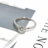 Six claw ring 925 silver zircon wedding ring