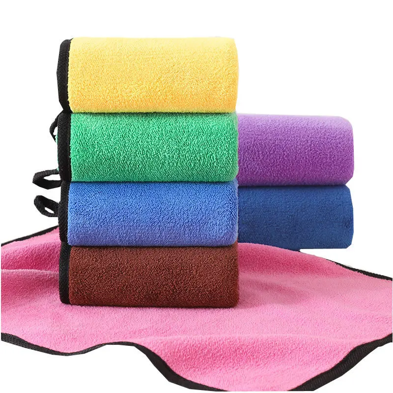

Wholesale Super Absorbent Quick Dry 600-1000gsm Thicken Bi-color Microfiber Car Drying Wash Cleaning Cloths Towel