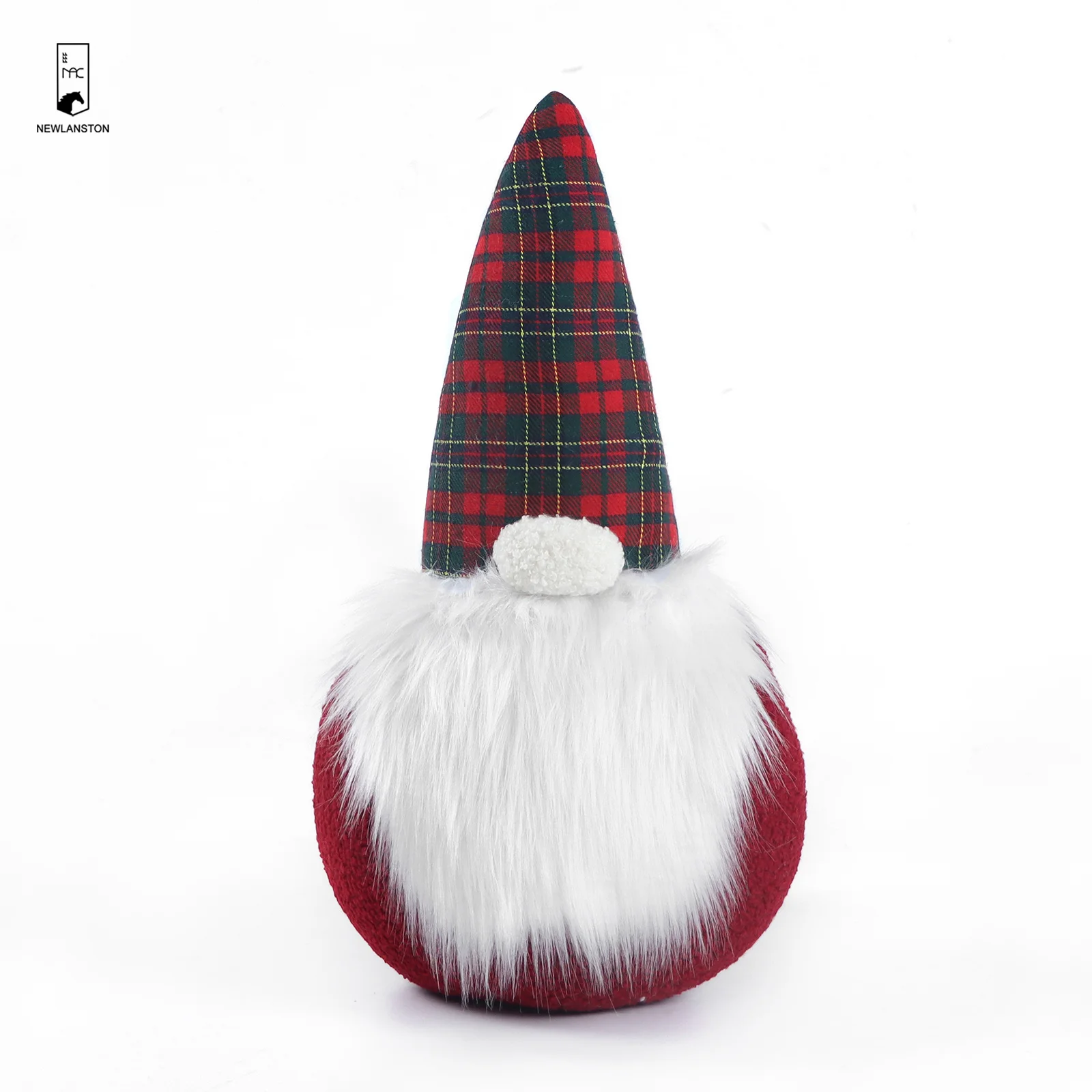 

Christmas Father with British Plaid Hat Cushions Decoration 100% Polyester Santa Claus Custom Pillow