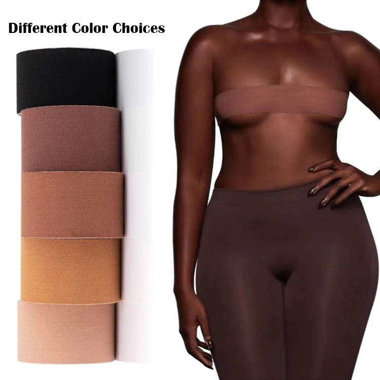 

Kim Kardashian Style Dark Brown High Elastic Cotton Fabric Breast Instant Lift Tape In Roll, Nude,black,tan,white,brown,beige,dark brown,wheat,chocolate available