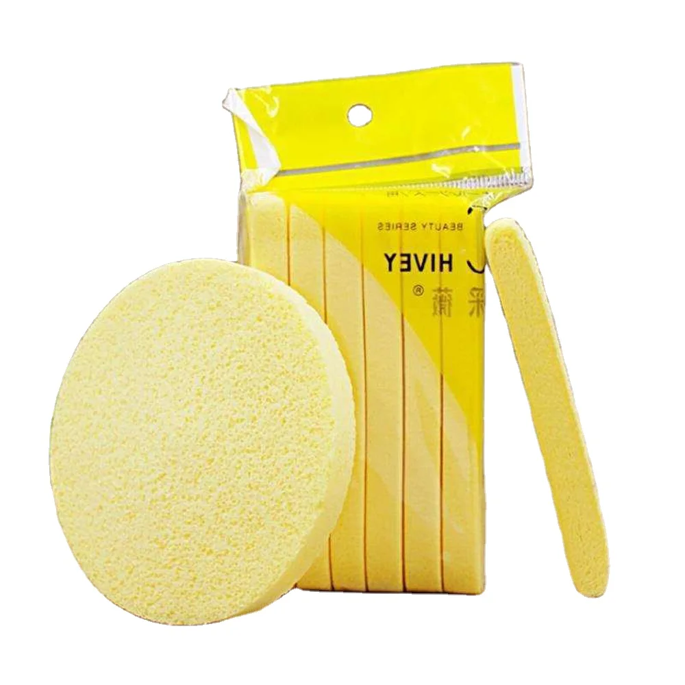 

12pc/bag Natural Compressed Sponge Soft Facial Cleansing Sponge Face Cleaning Exfoliator Pad Only for USA Puff0001