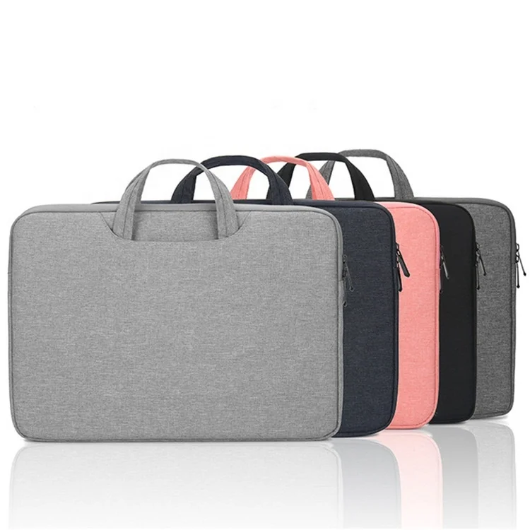 

Solid Color Waterproof Polyester Laptop Handbags Office Large Satchel Bags Unisex Laptop Bags, Black, navy, dark gray, gray, pink