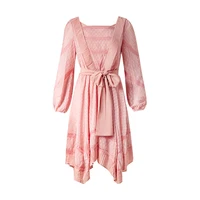 

Elegant Cotton one piece dresses sexy women's skirt summer autumn lady one piece dresses floral dress