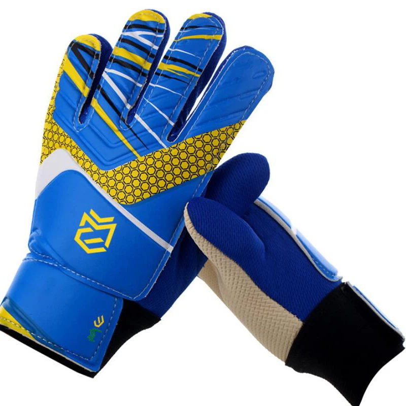 

Kids Youth Durable Grip Wear Resistant Flexible 4mm Latex Fingersave Protective Soccer Goalkeeper Gloves