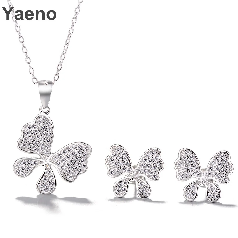 

China Factory 925 Silver Butterfly Jewelry Set