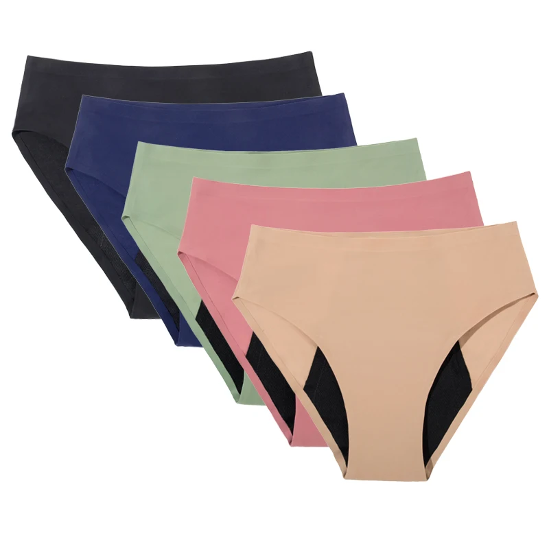 

Seamless Period Panties for Women Briefs Underwear Menstrual panties Sexy Leak Proof Absorbent lingerie, Picture color