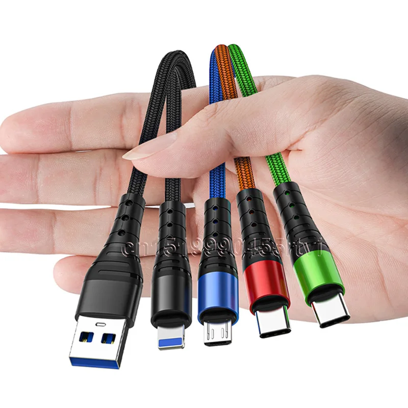 

Factory price multifunctional USB cable charger 3 in 1 mobile phone 4 in 1 fast charge cable on multiple mobile cable