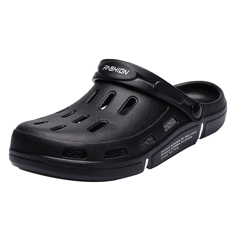 

Non-Slip comfortable flat clogs for men Wholesale garden shoes clogs From China Beach EVA Slippers Custom Logo Sandals, Dark blue,beige,grey,black