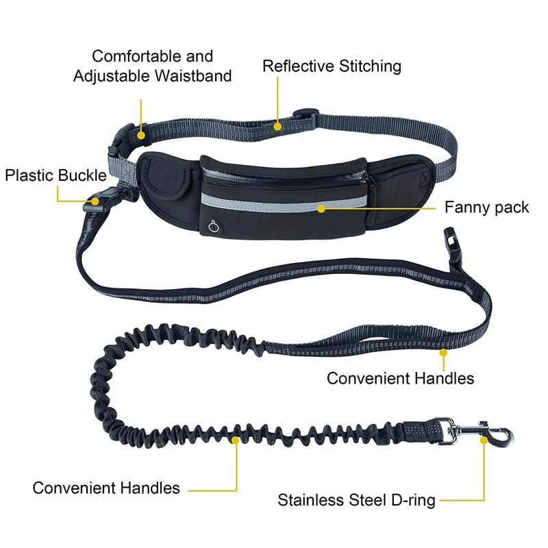 

custom hands free retractable dog waterproof collar rope leash