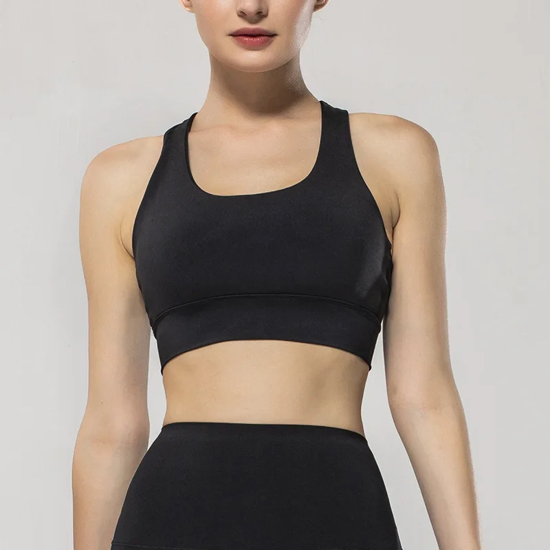 

2021 Custom Wholesale Beauty Back Nude Strap Fitness Yoga Wear Sports Bra