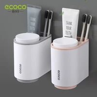 

2019 new wall-mounted couple toothbrush holder toothpaste razor storage plastic toothbrush holder