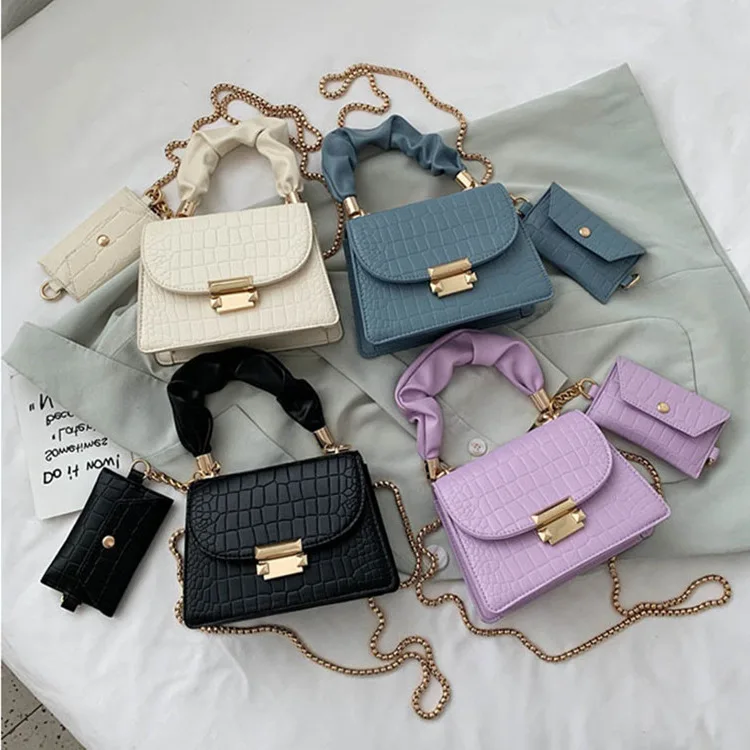 

Stone Pattern chain small Ruffle Handle Purse Designer Lock Crossbody Bag Simple Messenger Handbag woman bags luxury, Accept customizable color