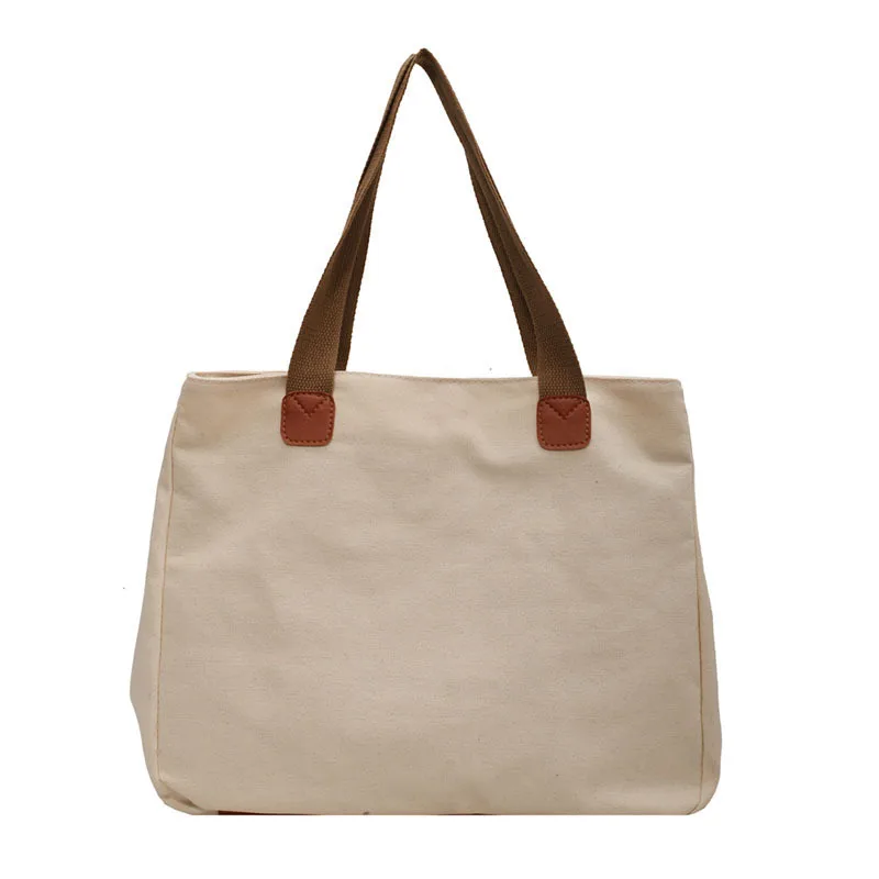 

Blank natural canvas 12oz cotton bag student girls,grosery tote large cotton shopping bag