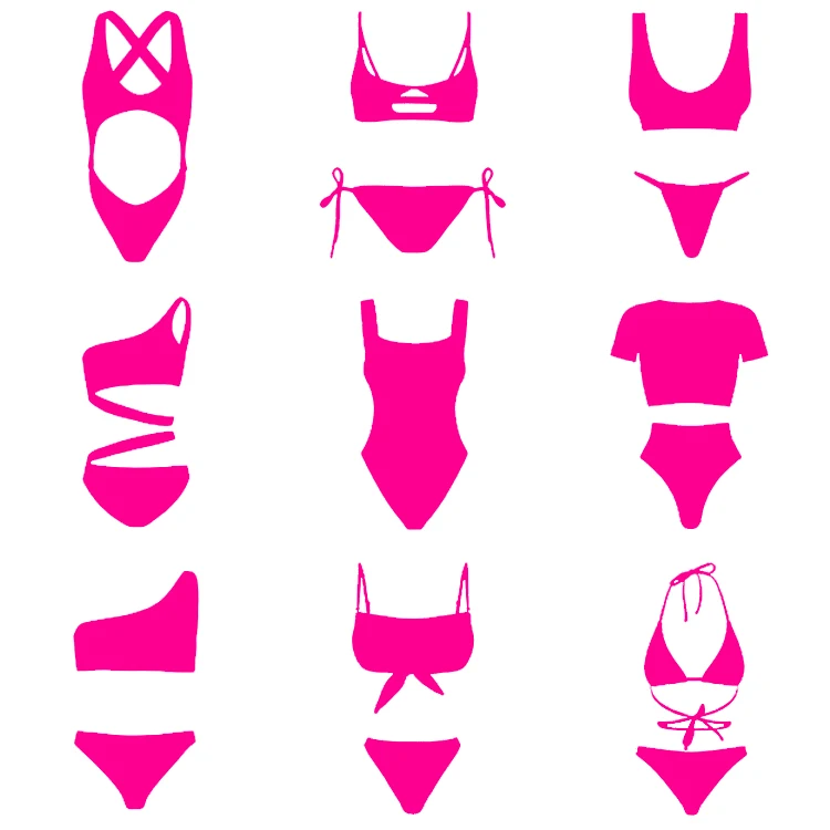 

2022 Custom Designer One Piece Swimwear Sketch Plus Size Thong String Woman Bikinis with Print