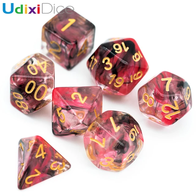 

Resin Polyhedral Dice Dungeons and Dragons Dice Box, 9 color