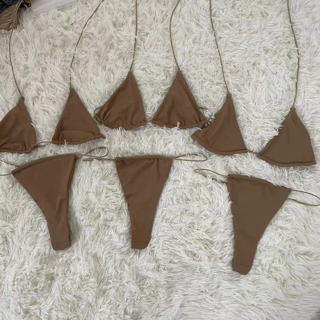 

2022 fashion bikini Custom Logo Color Bikinis Woman Swimwear Eco Friendly fabric provided customized Bikini Beachwear
