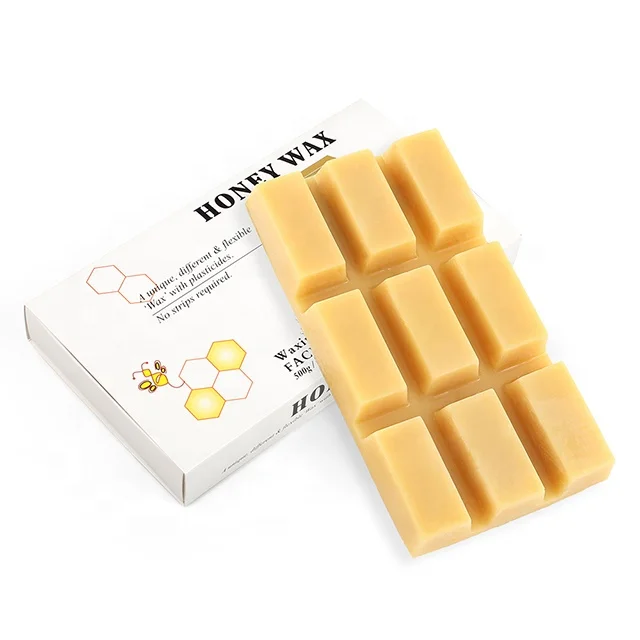 

Private label 500g box free paper hot wax block chamomile hot man wax nine cross - border hair removal cake