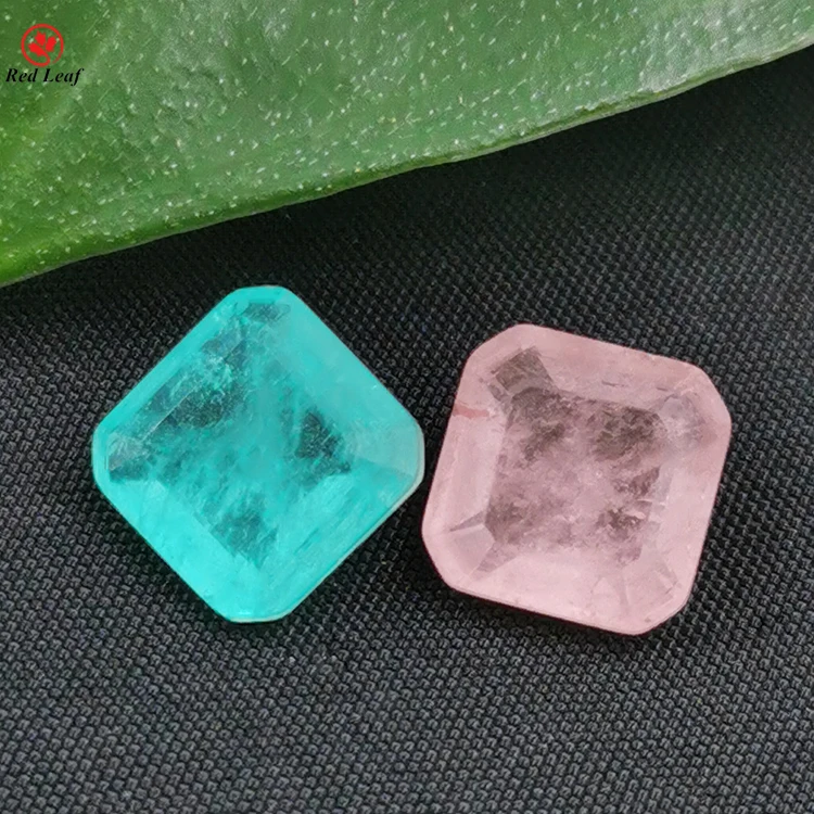 

Square Shape Natural Crystals Synthetic Gemstone Glass Gems Fusion Stone Tourmaline