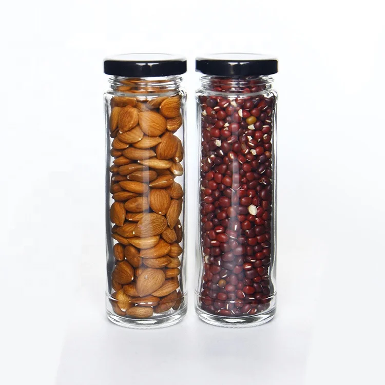 

Designer Empty 150ml Cylinder Kitchen Spice Jars Glass Spice Containers With Metal Lid