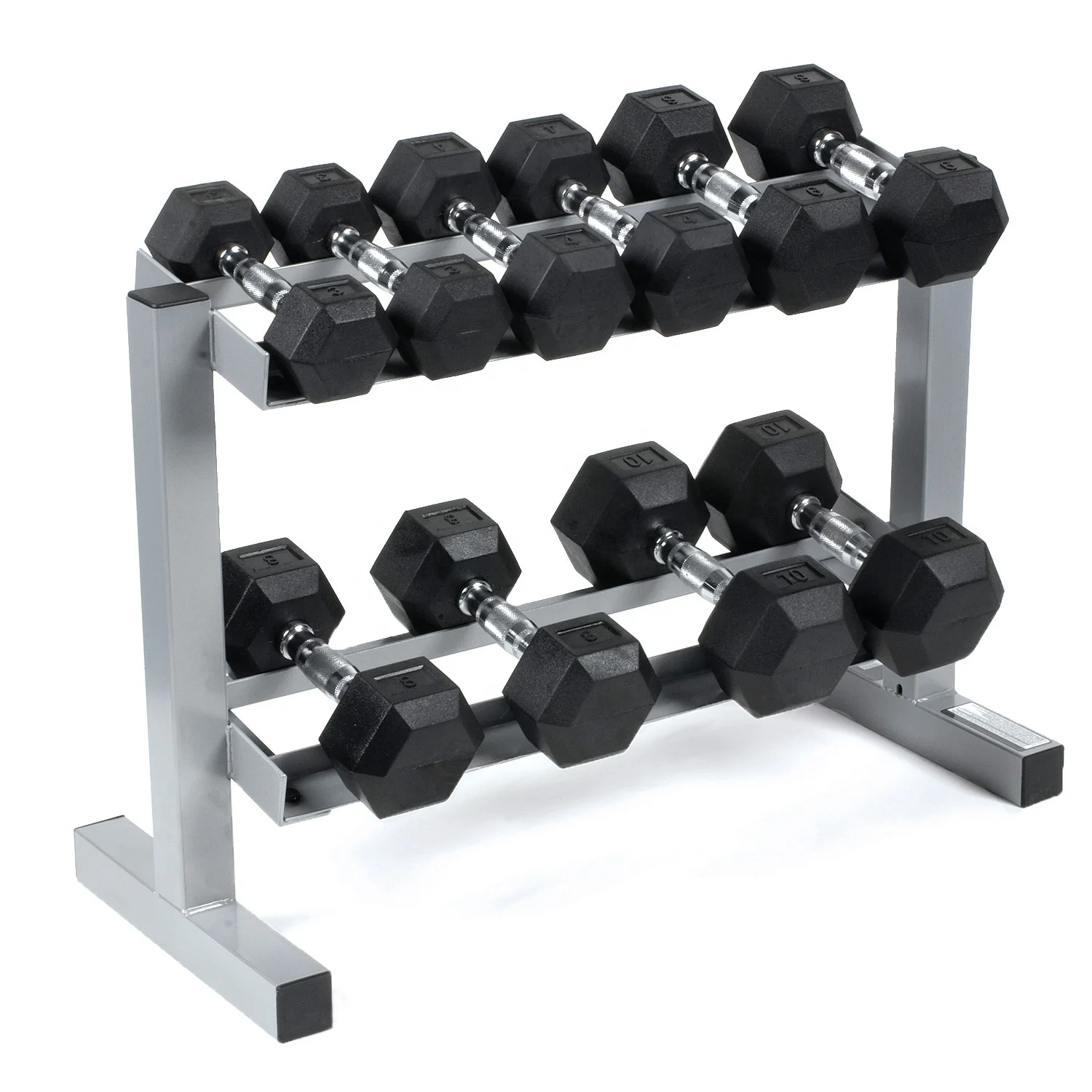 

Factory Supplied Black Rubber Hex Dumbbell