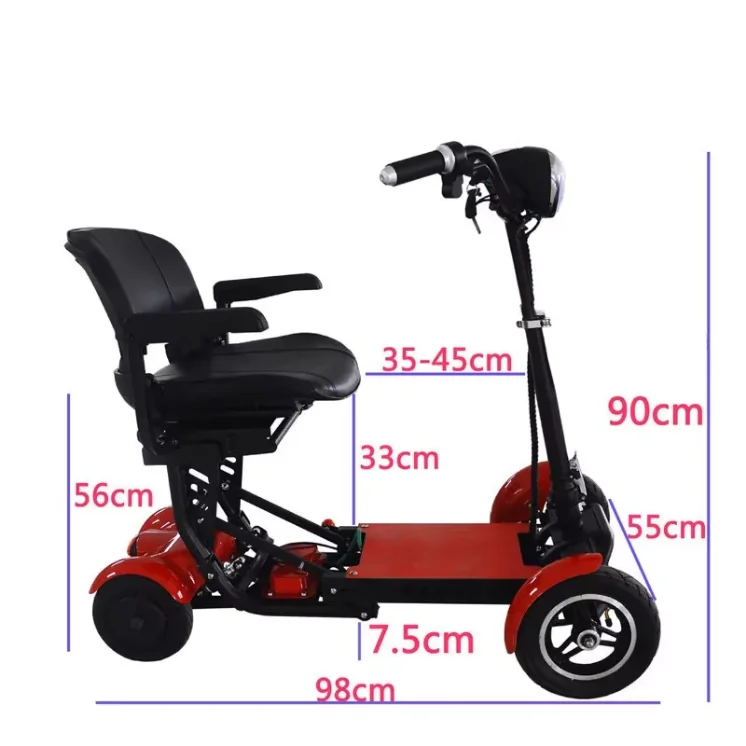 Foldable 10" 4 Wheel E-Scooter 500W Dual Motor Lightweight With Basket For Seniors Elderly Daily Travel US Warehouse Stock