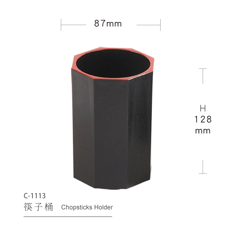 

Wholesale Plastic Japanese Style Utensil Holder Chopsticks Holder For Restaurant, Red and black