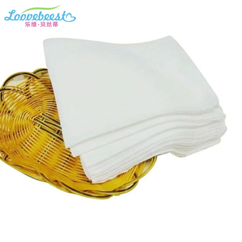 

Low MOQ Wholesale  Plain Dyed White Double Gauze Cotton Reusable Nappy Insert