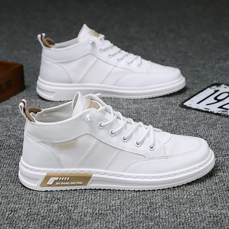 

2021 New summer men's shoes men's wild trendy shoes white casual flat shoes